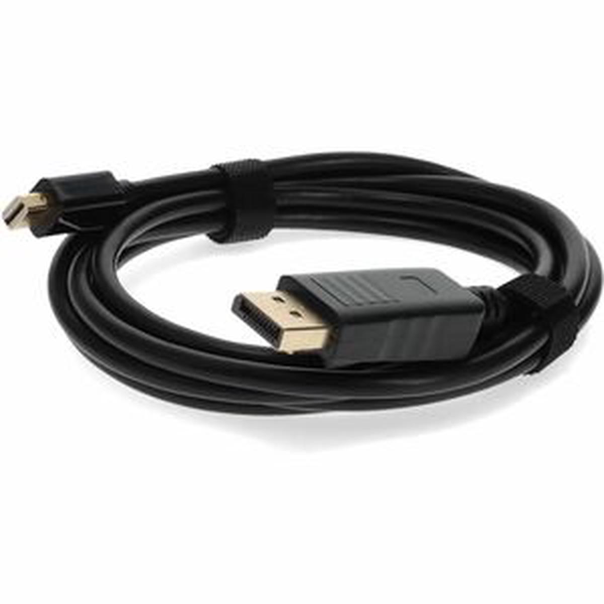 AddOn 10ft Mini-DisplayPort 1.1 Male to DisplayPort 1.2 Male Black Cable For Resolution Up to 3840x2160 (4K UHD)
