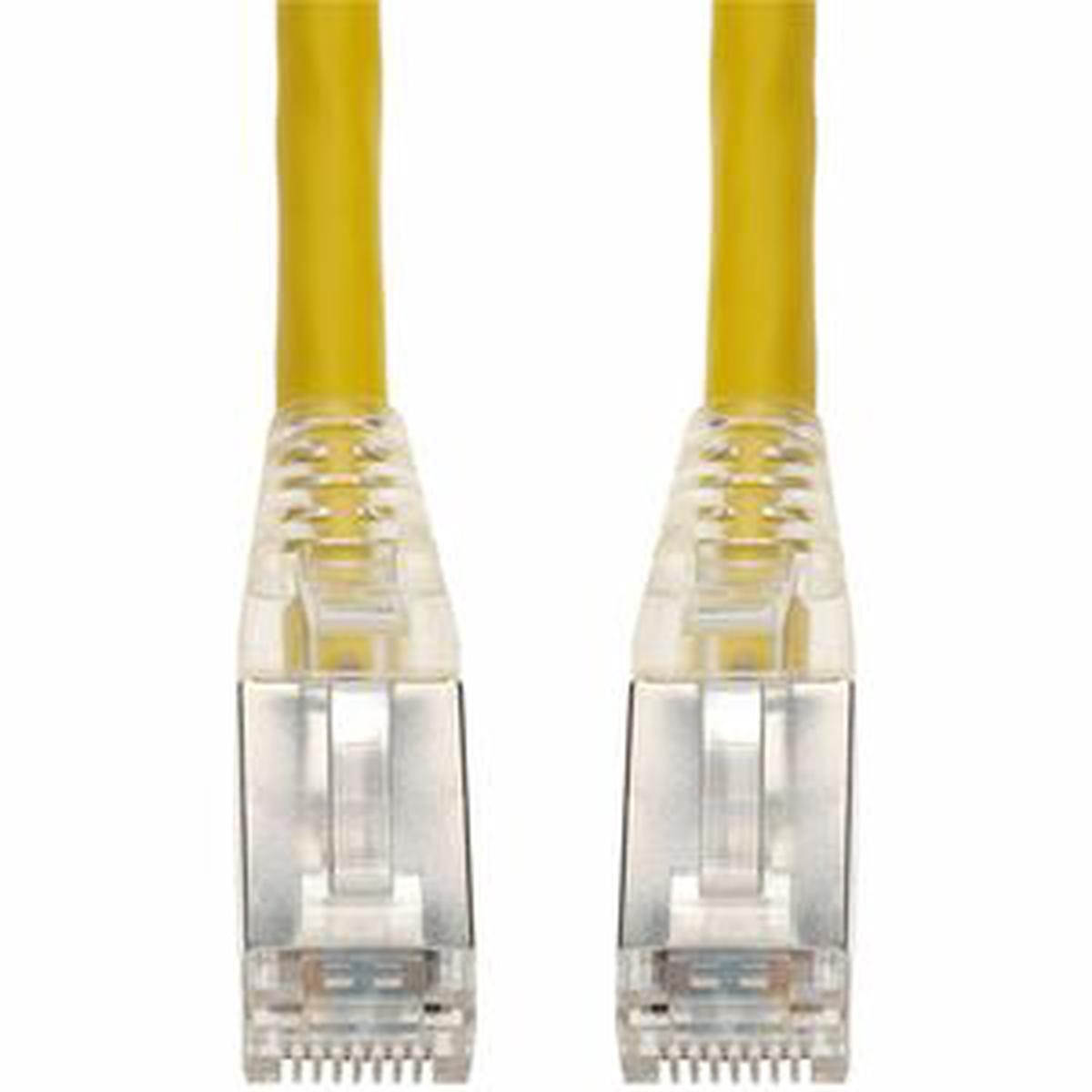 AddOn 12ft Yellow CAT 6 Shielded PVC Ethernet Cable Snagless Easy Clear Boot RJ-45 M/M