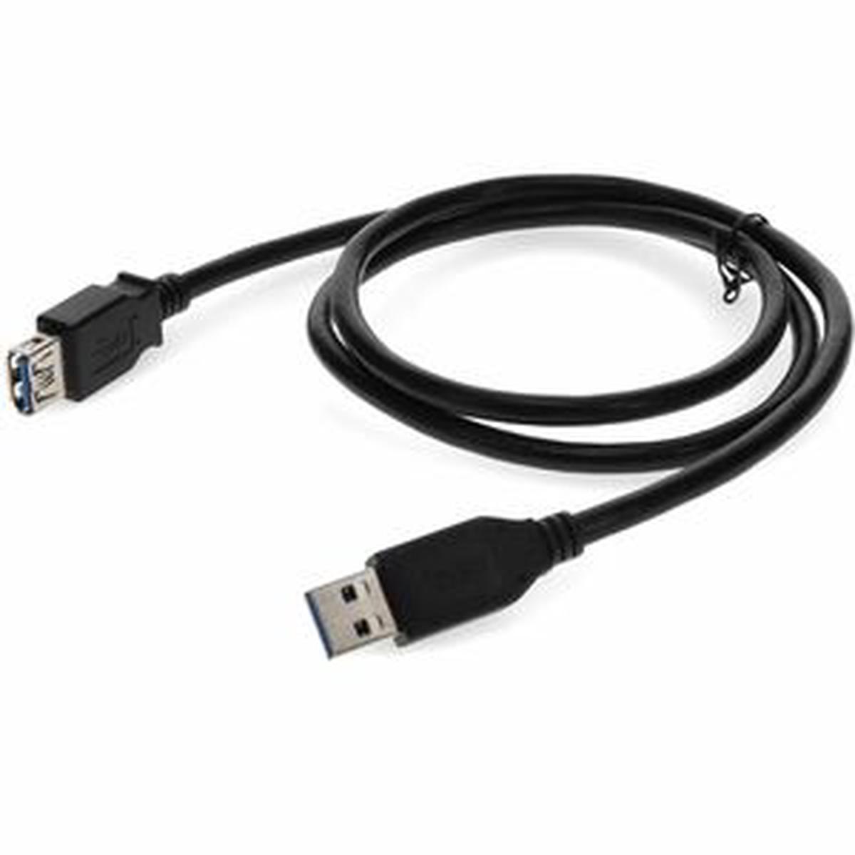 AddOn 15ft USB A 3.0 Male to Female Black Cable
